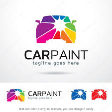 car paint logo template design vector