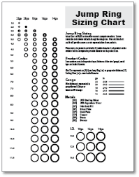 Jump Ring Sizing Chart Size Charts Beaded Jewelry Beads