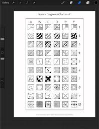 Square Fragment Charts And Worksheets Designed For Ipad And Procreate Digital Download Reticula And Fragments Autodesk Sketchbook
