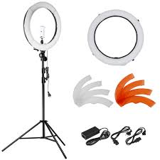 Neewer 18 Inches 55w Led 5500k Dimmable Ring Light Kit Includes 1 Smd Ring Light 1 45 102 Inches Light Stand 1 Tripod Mount 1 Diffuser 1 Phone Holder For Video Makeup Portrait And Photography Neewer Photographic Equipment And Accessories