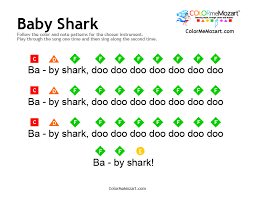 Baby Shark Piano And Xylophone Notes Easy To Follow