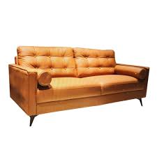 cana 3 seater sofa half leather