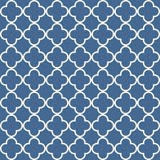 Seamless Pattern With Blue Moroccan Tiles