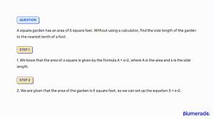 Solved A Square Garden Has An Area Of