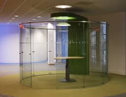 Tempered Glass Office Wall Panel Design