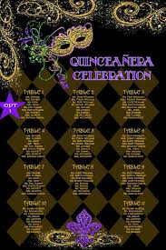 Quinceanera Seating Chart Wedding Seating Chart Mardi Gras Party Celebration Birthday Printed Or Pdf