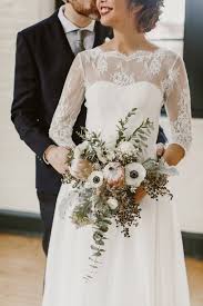In general, i think a midi dress or drop waist style like this dress is great for a rustic wedding. 30 Gorgeous Lace Sleeve Wedding Dresses