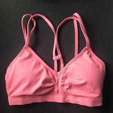 Fabletics Strappy Kimberly Sports Bra In Hot Pink Depop