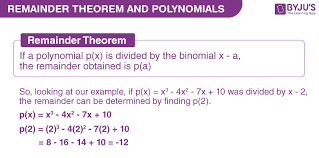 Remainder Theorem Of Polynomial