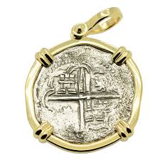 1622 atocha shipwreck 2 reales coin pendant