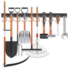 Shovel Rake And Tool Holder With Hooks