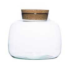 glass jar wl 62 cork h 18cm d 22cm