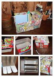 Easy diy fabric covered storage bins by it's always autumn. 31 Things You Can Make Out Of Cereal Boxes