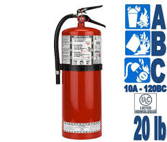 fire extinguisher 20 lbs type abc ulc