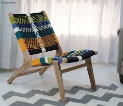 loris acacia wood lounge chair