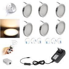 Aiboo Led Under Cabinet Lighting 6pcs Led Puck Lights With Wireless Rf