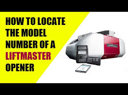 model number on a liftmaster opener