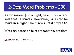 2 step word problems multistep word