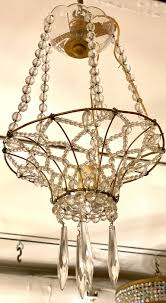 Set Of Single Light Crystal Basket Light Fixtures Sold Individually For Sale At 1stdibs