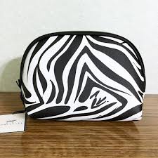 dabney lee zebra large cosmetic bag 7 5