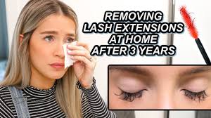 taking off lash extensions at home