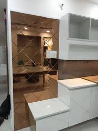 Glass Glossy Wall Mirror Tiling Size