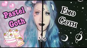 cute pastel goth vs emo goth makeup