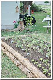 Cedar Log Raised Garden Bed