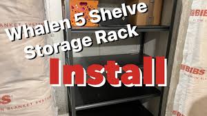 install whalen 5 shelve storage rack