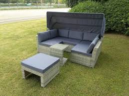 Rattan Garden Sofa Set 5 Pieces With