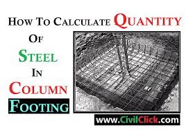 How To Calculate The Steel Quantity In Column Footing