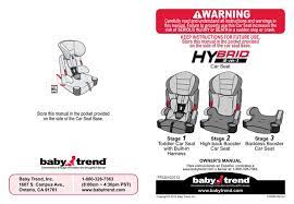 Babytrend Hybrid 3 In 1 Manual
