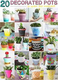 20 decorated pots painted plant pots