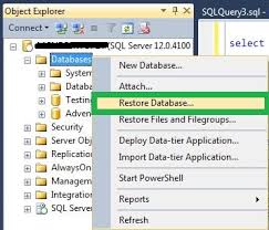 how to re database in sql server 2016