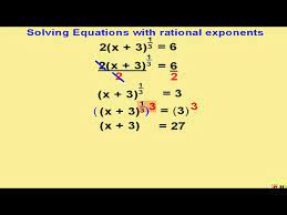 Solving Rational Exponent Equations