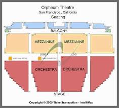 Organized Orpheum Theater San Francisco Seating Chart