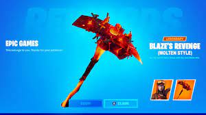 How to get the fncs pickaxes! Molten Raider S Revenge Pickaxe In Fortnite New How To Get Molten Raider S Revenge Pickaxe Youtube