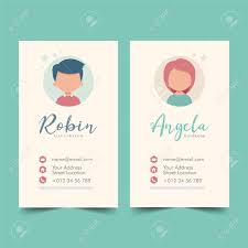 Cute Business Cards Template Vector Illustration
