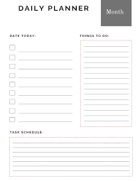 daily planner templates pdf