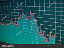 Financial Graph On A Computer Monitor Screen Background