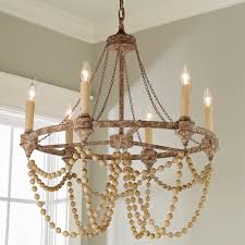Do you love the look of the beaut all wooden bead chandeliers but just can't justify the price? Rustic Refined Wood Bead Chandelier Shades Of Light