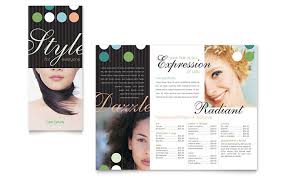 beauty hair salon brochure template