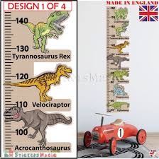 Details About Height Chart Wall Sticker Animal Dinosaur For