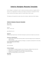 Cover Letter Resume Interior Design Position Awesome