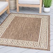 tayse rugs eco greek key brown 6 ft