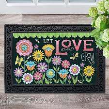 Let Love Grow Summer Garden Doormat Art