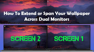 wallpaper across dual monitors windows