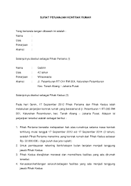 Savesave surat perjanjian sewa rumah.pdf for later. Contoh Surat Perjanjian Sewa Rumah Kontrakan Situs Properti Indonesia