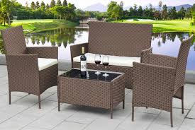 4 piece rattan garden furniture deal