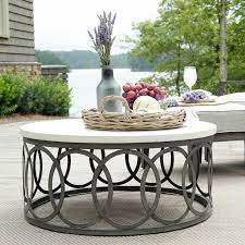 Round Outdoor Coffee Table With Wrought
